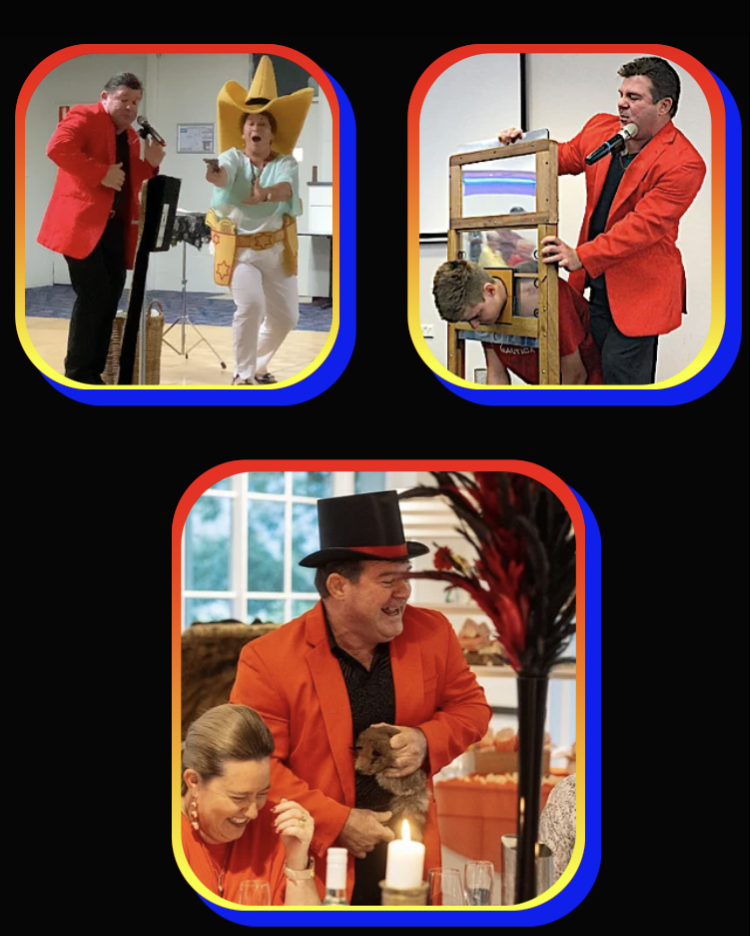Glenn Keeley performing magic and comedy. Magician for Wollongong, Nowra and Sydney